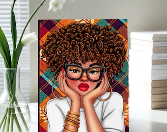 Handmade Empowerment Journal for Black Women. Self-Care Notebook. Affirmation & Gratitude Gift