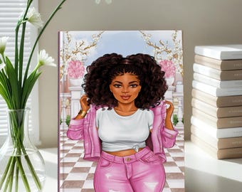 Afrocentric Black Woman Journal: Self-Love Affirmation Lined Notebook