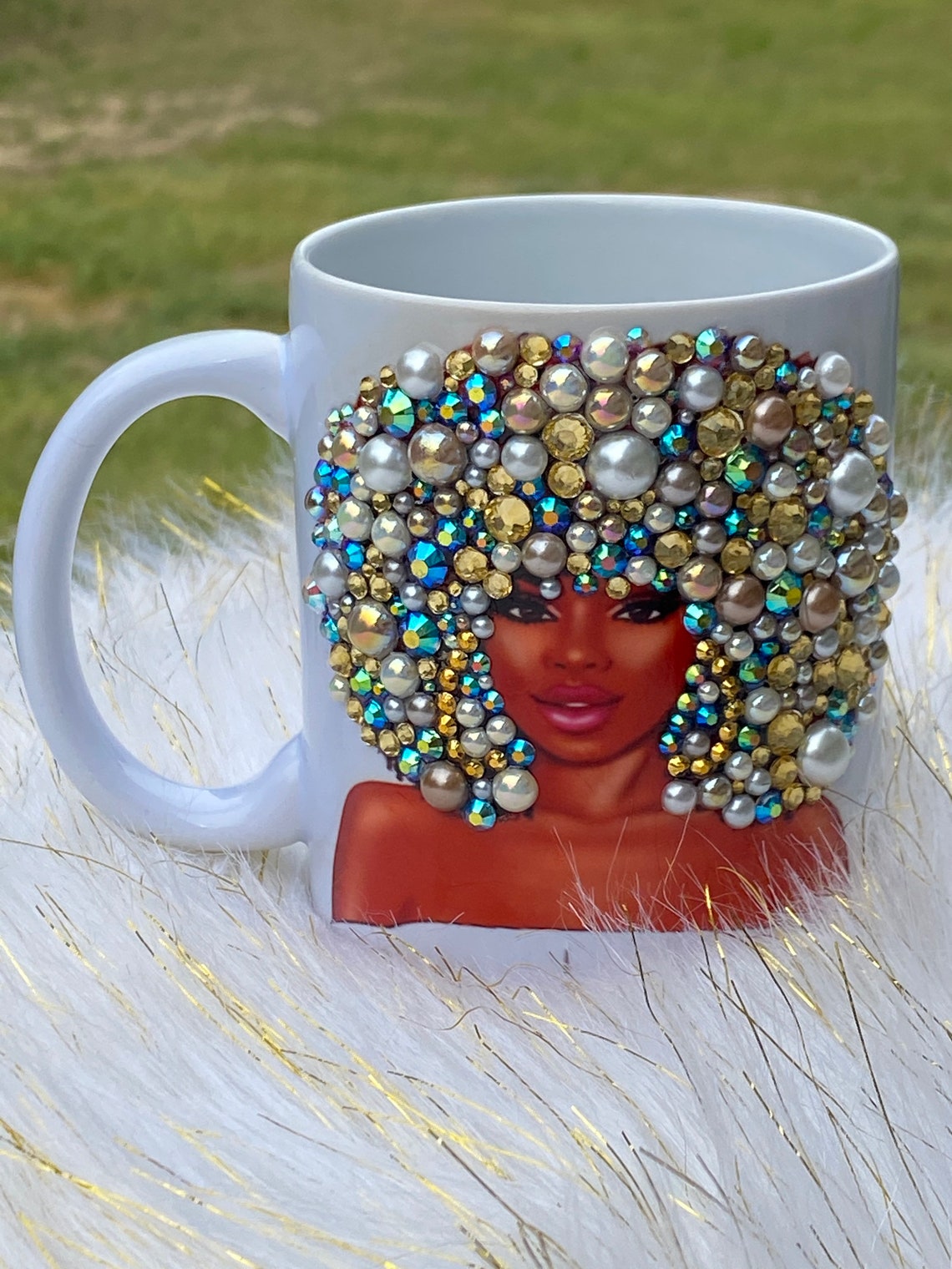 Afro women bling mugs Etsy