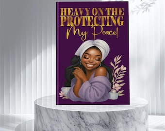 African American Woman Journal – Handmade Hardcover Notebook, Black Woman Gift, Affirmation Diary, Afro Art Stationery, Inspirational Gift