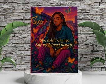 Black Woman Handmade Hardcover Journal. 150-lined page Handmade Hardcover notebook. African American Women Diary. Daily journal for her.