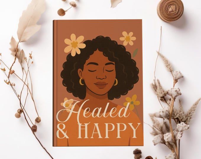 Featured listing image: Self-Care Gift Set for Black Women: Journal, Mug & Affirmation Cards