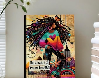 Black Woman Art Journal: Handmade Hardcover Notebook, Inspirational Gift