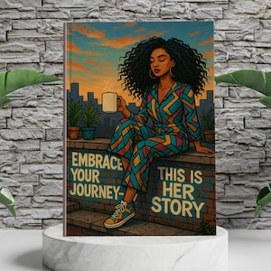 Black Woman Art Hardcover Journal: Handmade Lined Notebook