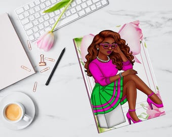 Black Women Empowerment Gift Set – Journal, Mug, Candle & Bracelet | Self Care Gift Box • Afrocentric Birthday Gift • Unique Gifts for Women