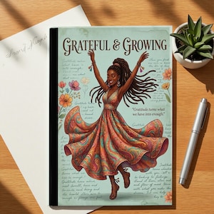 Guided Gratitude Journal for Black Women, Daily Reflection Prompts, Mindfulness and Positivity Gift, Personal Growth Notebook image 10