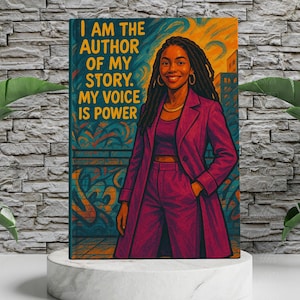 Afrocentric Art Hardcover Journal: Empowering Black Woman Notebook