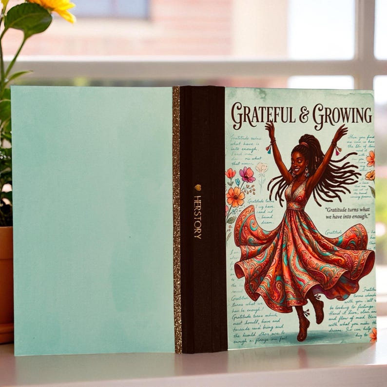 Guided Gratitude Journal for Black Women, Daily Reflection Prompts, Mindfulness and Positivity Gift, Personal Growth Notebook image 5