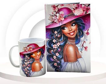 Journal and Mug Gift Set for Black Women.