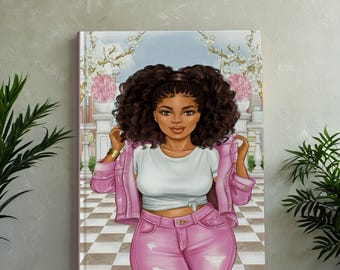 Afrocentric Black Woman Journal: Self-Love Affirmation Lined Notebook