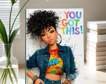 Afrocentric Journal for Black Girls – Curly Hair Lined Diary