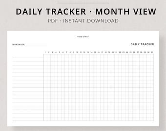 Daily Tracker | FC Compact Planner Printable - Daily habit tracker, Daily routine, Planner inserts, Mood tracker, FCC planner