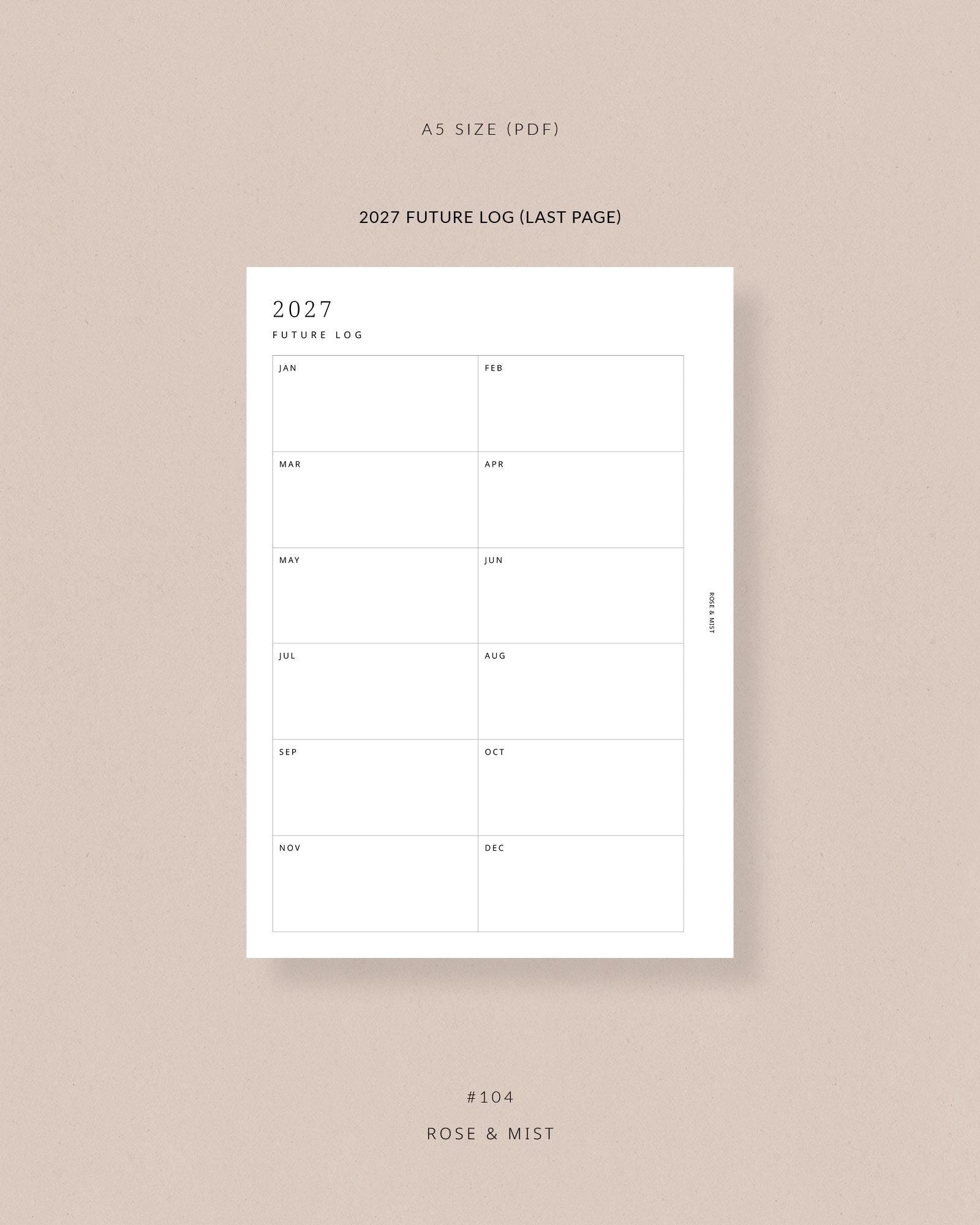 A5 2026 Monthly Planner Printable MO2P | A5 Monthly Planner Inserts ...