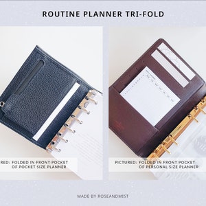 Routine Planner Reference Tri-fold | Planner Printable - Daily Routine ...