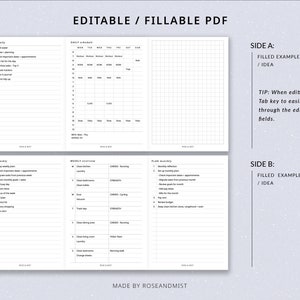 Routine Planner Reference Tri-fold | Planner Printable - Daily Routine ...