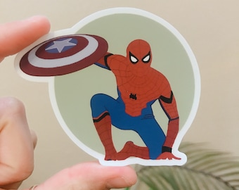 Spider-Man Civil War Vinyl Sticker | Waterproof, Avengers Decal