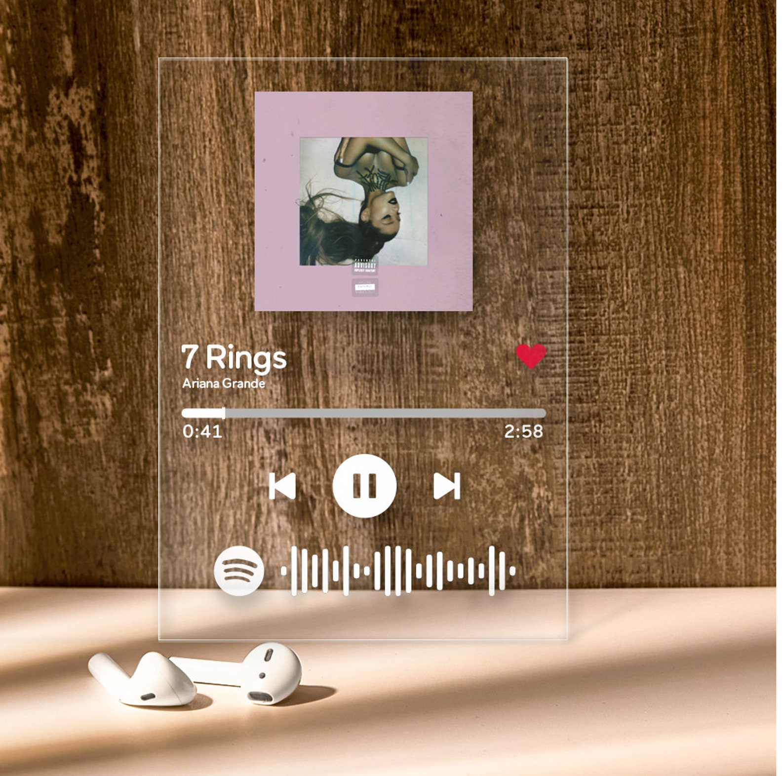 Spotify glas Spotify Plaque Spotify Code Spotify glass Etsy