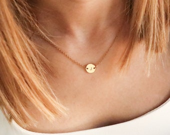 Dainty Initial Choker Necklace, Gold Name, Simple Choker Gold, Chain Choker, Personalized Initial, Rose Gold, customize choker necklace