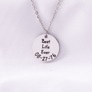 Collar "La mejor vida de la historia" - Regalo de los Testigos de Jehová - Regalo para hermano/hermana de Jehová - Collar para ejercitar la paciencia - Regalo de bautismo de los Testigos de Jehová para hermanas