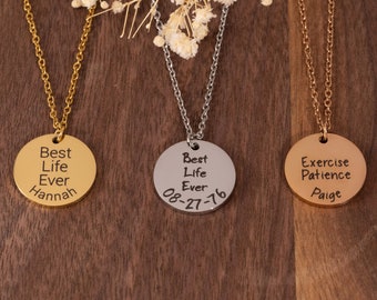 Best life ever necklace - JW gift - Jehovah's brother/sister present - exercise Patience Necklace - jw baptism gift for sisters