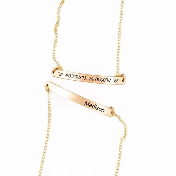 Gps coordinate bracelet - go away gift - sister present - Graduation gift Special place Location - address coordinates