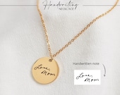 Actual Handwriting Necklace, Personalized Bar Necklace, Handwriting Jewelry, hand writing memorial necklace, handwriting gifts