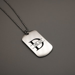 Father&#39;s Day gift, Mens Personalized Dog Tag Necklace, first fathers day gift, fathers day gift from wife