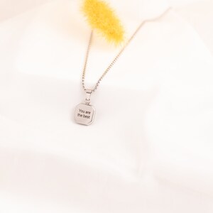 Initial Necklace for men, Letter gift for him, with box chain, boyfriend present, dad present bild 4