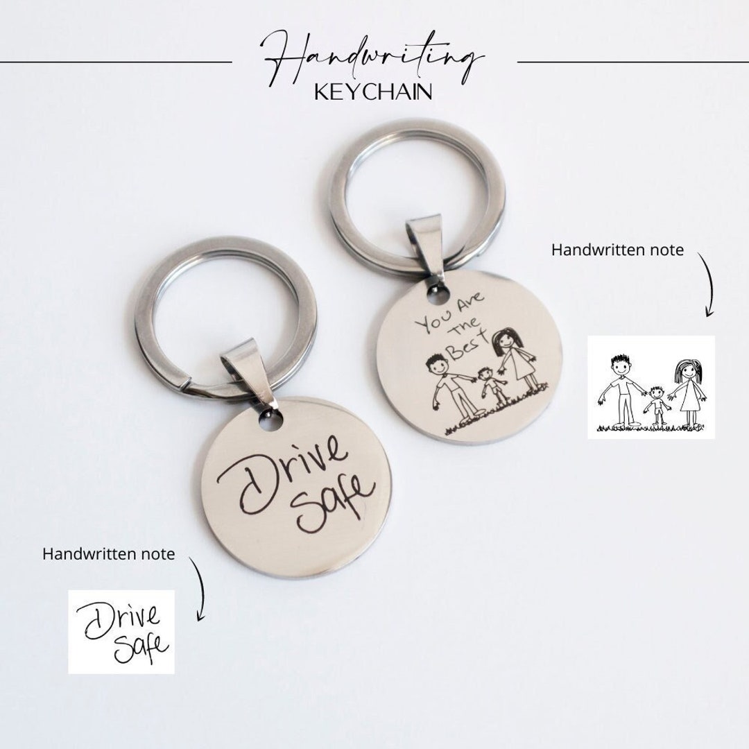 Annotation Keychain Handwriting Keychain: Personalized Keepsake Gift - Etsy