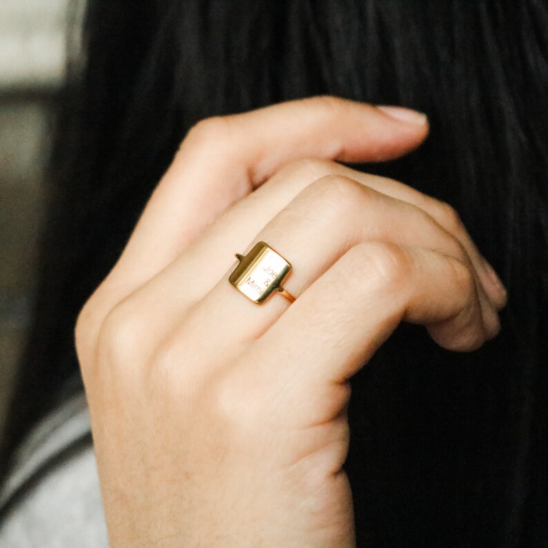 Custom Birth Month Flower Ring Custom Statement Ring Etsy