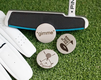 Golf ball marker -  golf dad -  fathers day present - groomsmens gift boxes - fun golf gifts for men - Golf accessory for men or women