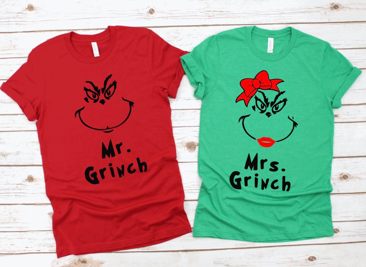 grinch christmas family shirts