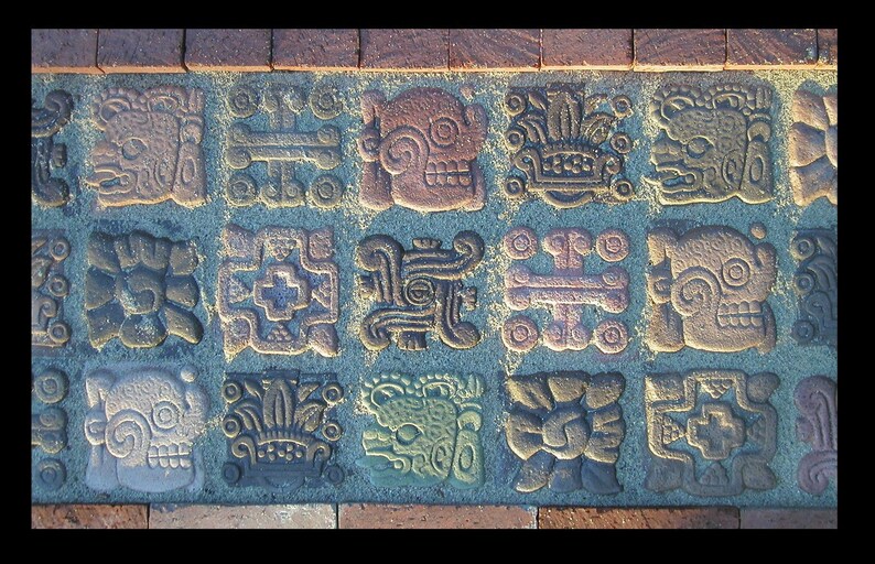 Reed Aztec Decorative Tile - Aztec Reed - Etsy
