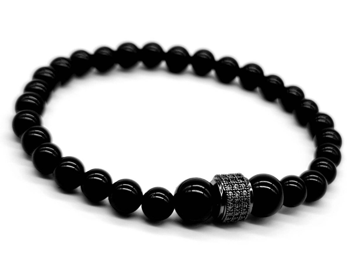 Men Stretch BraceletBeaded BraceletMen Wristband Etsy