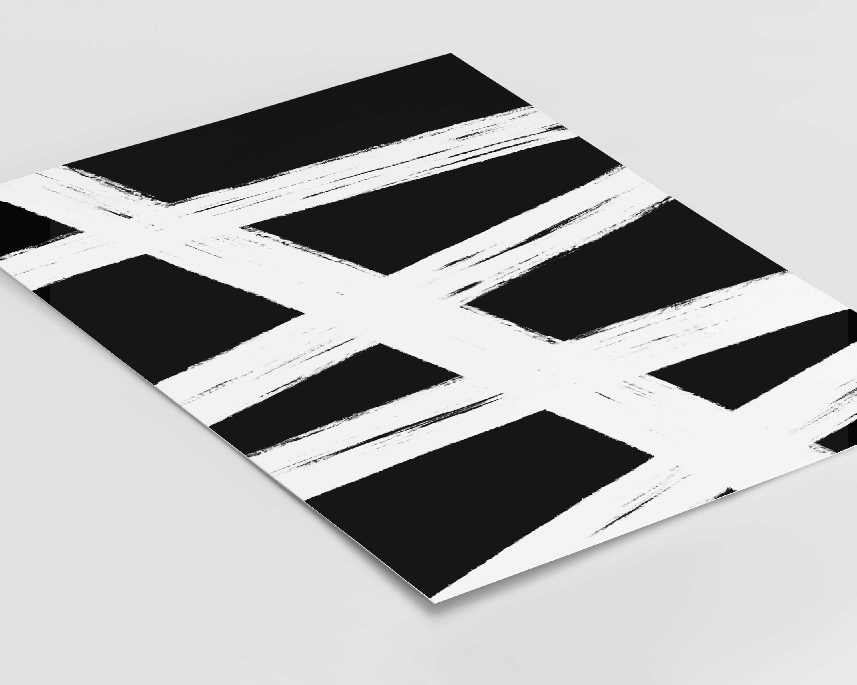 Black Abstract Line No.3 Wall Prints Modern Art Bedroom Etsy UK