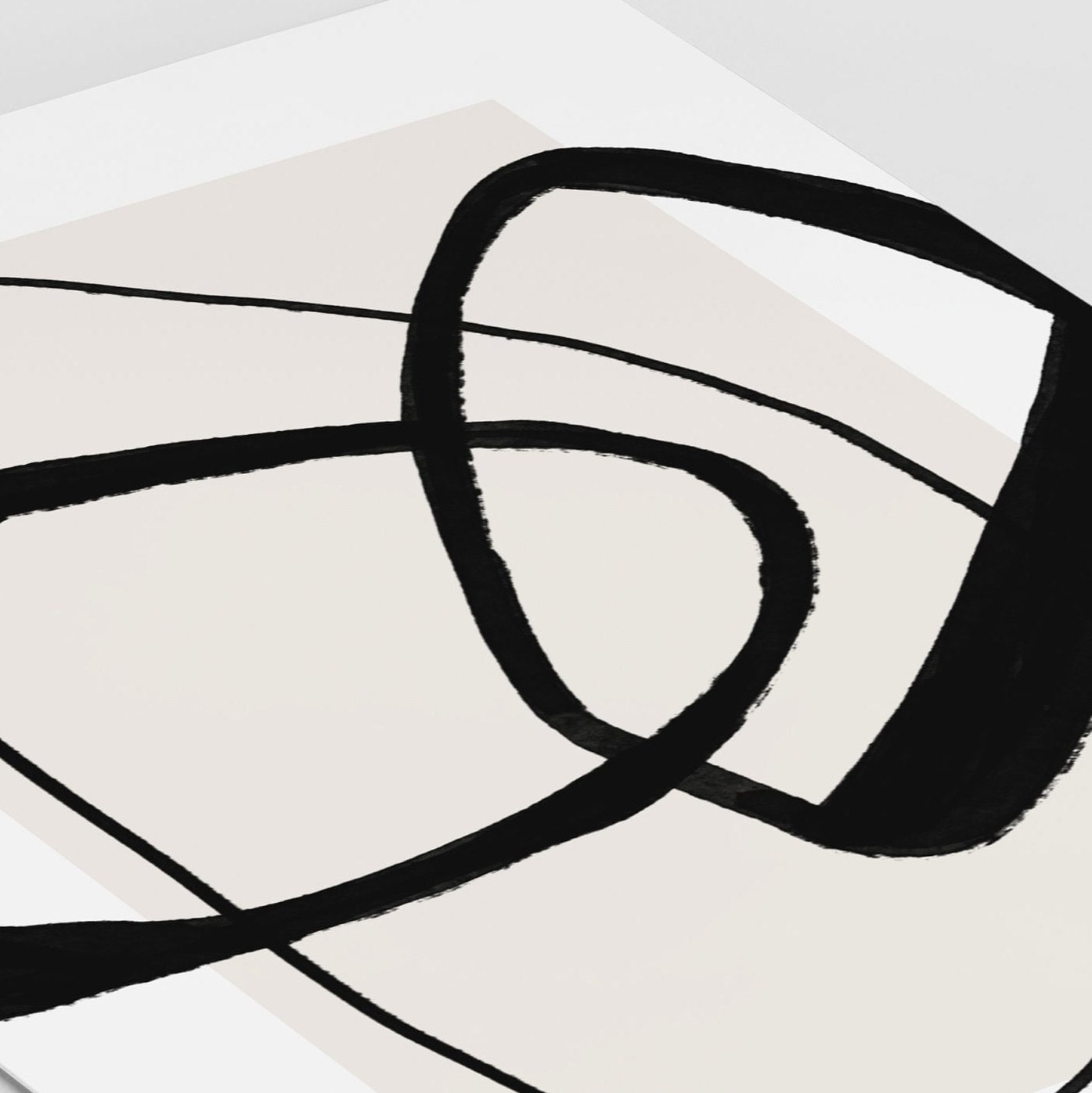 Black Abstract Line No.1 Wall Prints Modern Art Bedroom Etsy