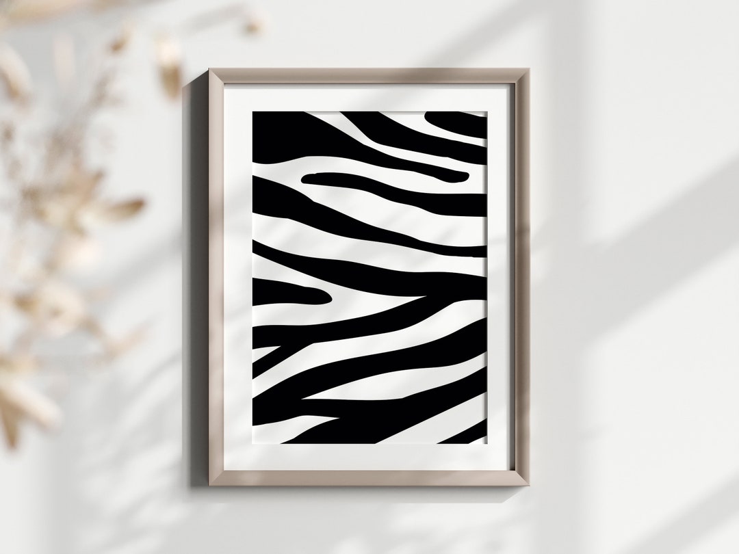 Animal Wall Print No.4 Print Zebra Bedroom Office Hallway Etsy