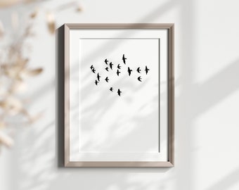 Bird Silhouette no.2  Wall Print, 5x7, 8x10, A4, A3, Animals, Nature, Bedroom, Living Room, Home Office, Hallway
