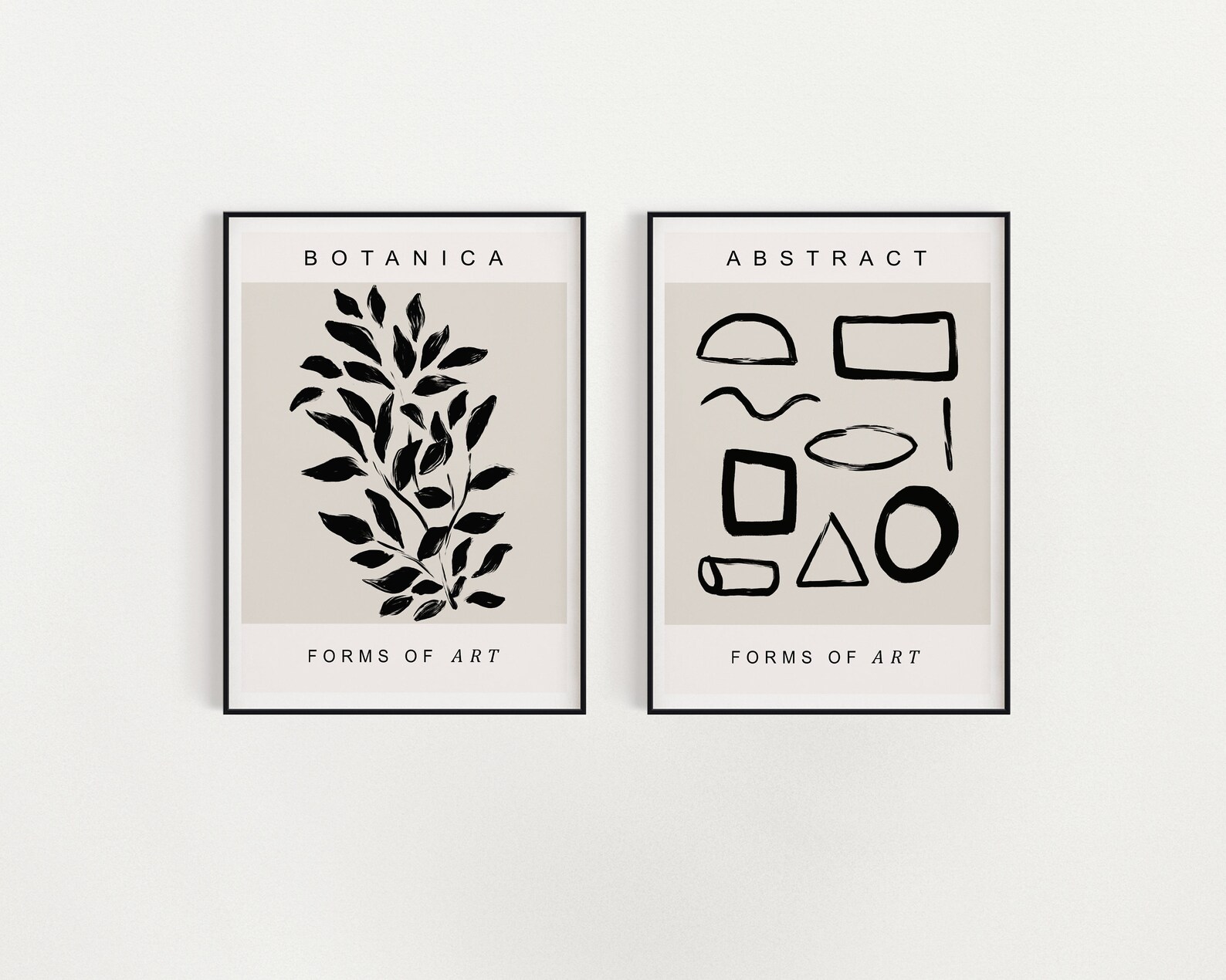 Set of 2 Forms of Art Wall Prints 4x6 5x7 8x10 A4 A3 Etsy UK