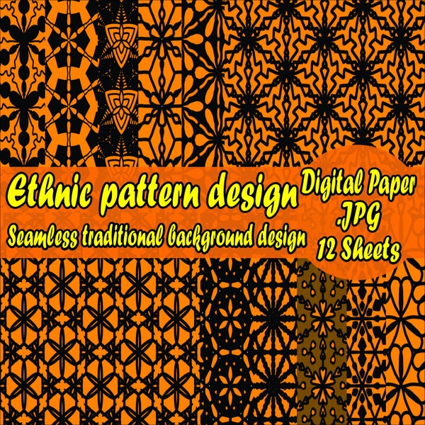 Ethnic pattern design,Seamless traditional background design,Gold And black,native,tribal,indigenous pattern