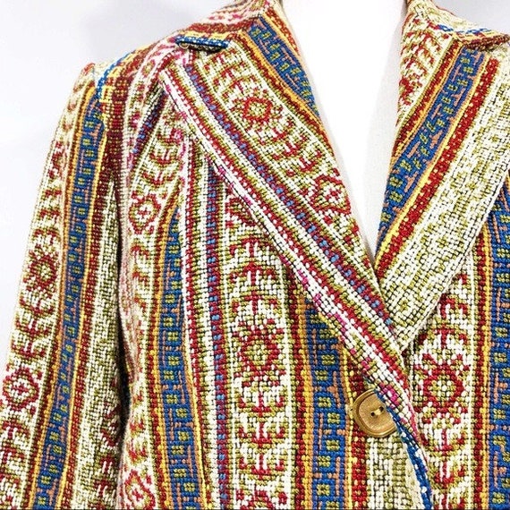 Vintage 70s Embroidered Blazer