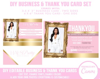 DIY Business Cards -  DIY Thank You Cards - DIY Branding - Business Cards - Thank You Cards