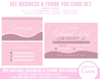 DIY Business Cards -  DIY Thank You Cards - DIY Branding - Business Cards - Thank You Cards