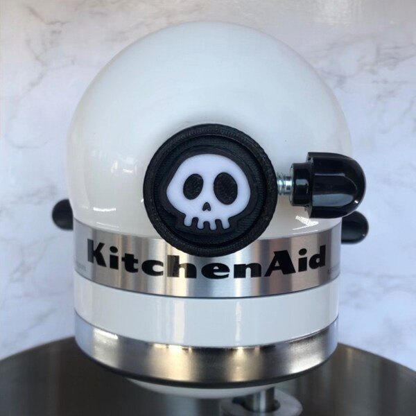 Spinning Skull Kitchen Stand Mixer Hub Cover Decoration - Replacement Attachment Cap to Aid In Your Mixing