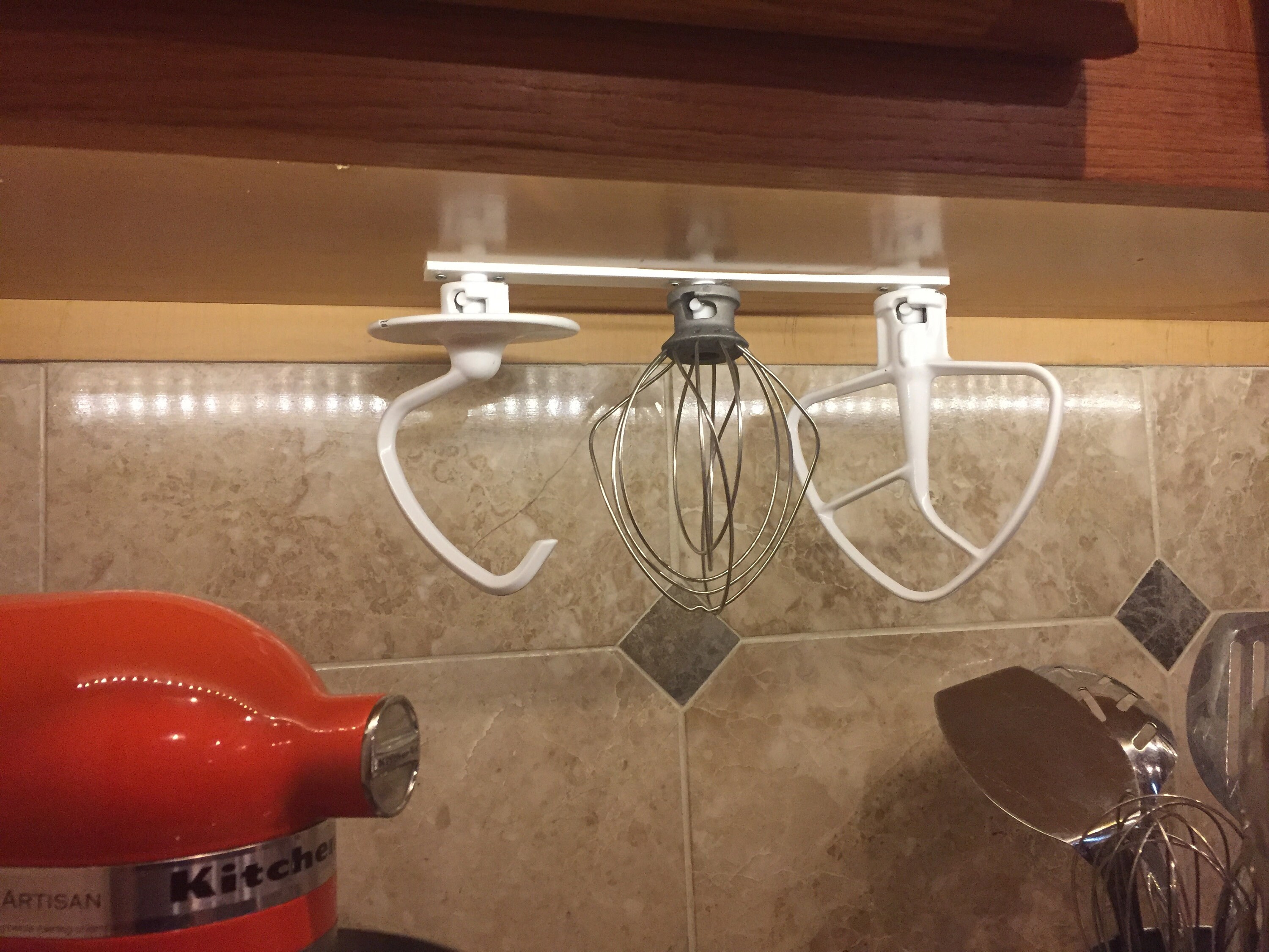 Kitchen Mixer Attachment Organizer Space Saving Accessory Hanger