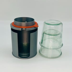 Weck 100 Canning Jar Lid, Ring & Clip Organizer - For Large Weck 100 sized Pickling Jars - Space Saving Kitchen Organization