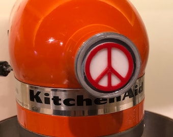 Spinning Peace Sign Kitchen Stand Mixer Hub Cover Decoration - Replacement Attachment Cap to Aid In Your Mixing