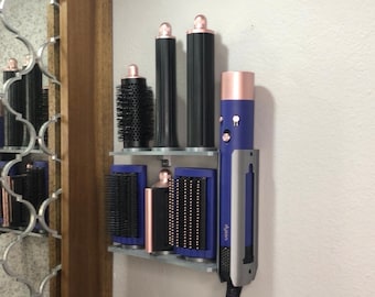 Space-Saving Dyson Airwrap ID Compatible Holder - Wall Mounted Organizer for Easy Access