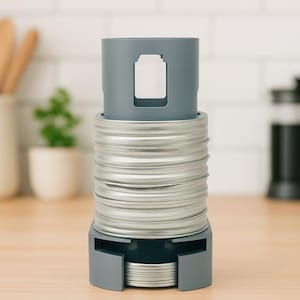 Mason Jar Large Lid and Ring Organizer – Canning Jar Storage Holder for Wide-Mouth Lids & Rings, Kitchen Organizer, Gift for Canner
