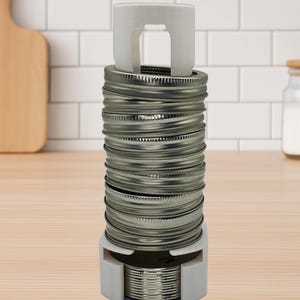 Mason Jar Standard / Small  Lid and Ring Organizer – Canning Lid Storage Holder, Kitchen Organizer for Canners, Gift for Homesteader